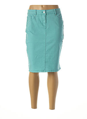 Jupe mi-longue stretch bleu DIANE LAURY femme