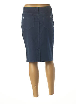 Jupe mi-longue stretch bleu DIANE LAURY femme