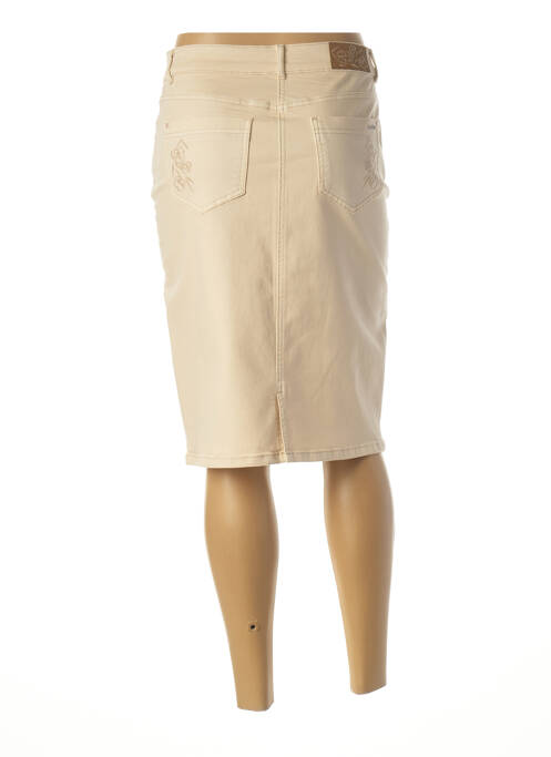 Jupe mi-longue beige DIANE LAURY pour femme