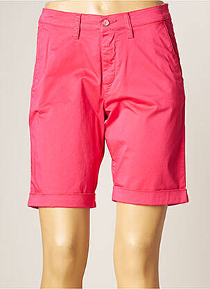 Bermuda coupe droite taille normale rose LCDN femme