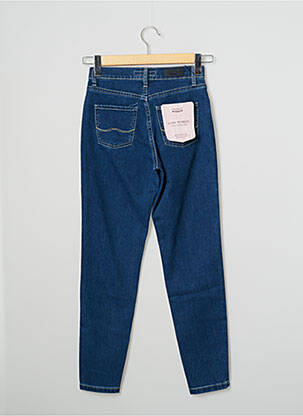 Jeans coupe slim broderie rivets taille haute bleu LCDN femme