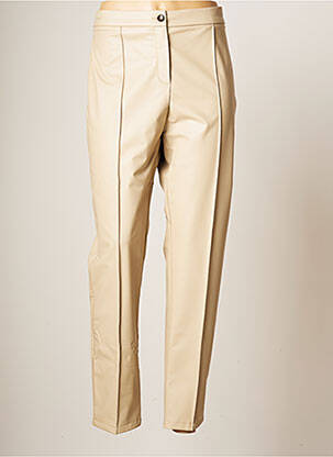 Pantalon slim taille élastique taille normale beige ELENA MIRO femme