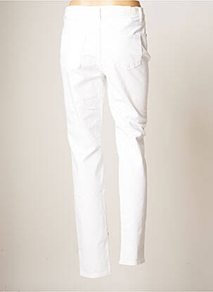 Pantalon slim tissage popeline taille normale blanc LCDN femme