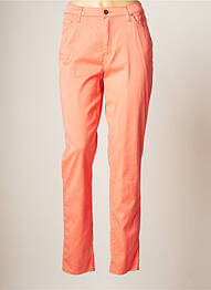 Jeans coupe slim broderie rivets taille normale rose LCDN femme
