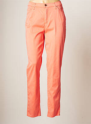 Jeans coupe slim broderie rivets taille normale rose LCDN femme