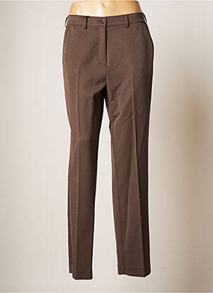 Pantalon droit stretch taille normale marron LCDN femme
