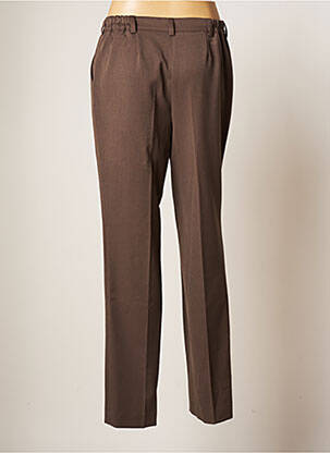Pantalon droit stretch taille normale marron LCDN femme