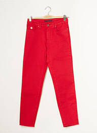 Pantalon 7/8 stretch taille normale rouge LCDN femme
