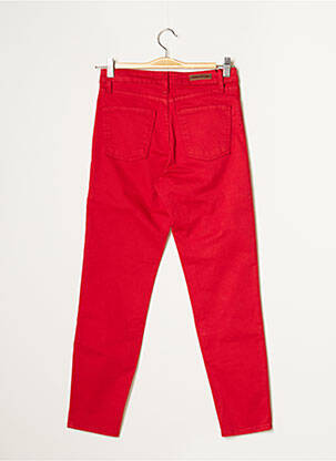 Pantalon 7/8 stretch taille normale rouge LCDN femme