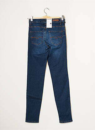 Jeans coupe slim broderie rivets taille haute bleu LCDN femme