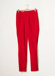 Pantalon slim taille élastique taille normale rouge LCDN femme
