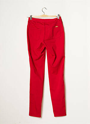 Pantalon slim taille élastique taille normale rouge LCDN femme