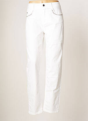 Jeans coupe droite blanc FRED SABATIER pour femme