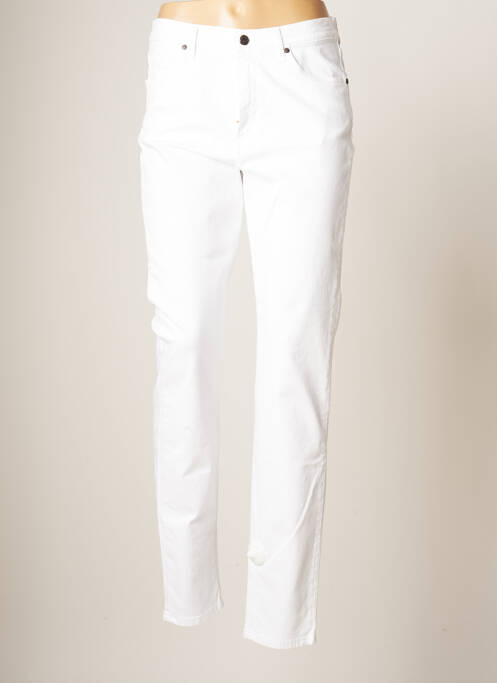 Pantalon slim tissage popeline taille normale blanc LCDN femme