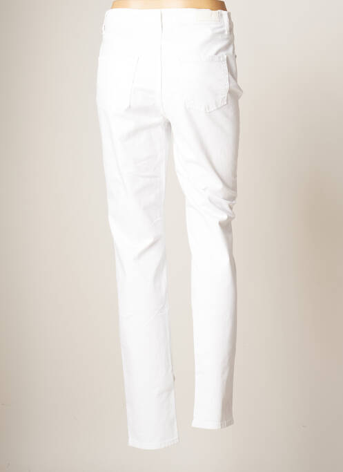Pantalon slim tissage popeline taille normale blanc LCDN femme