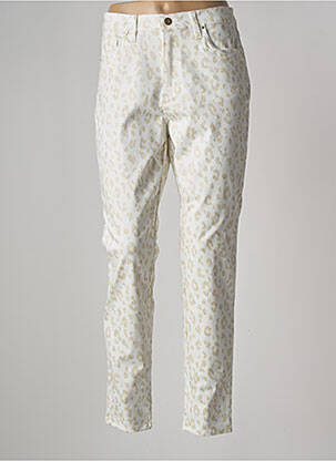 Pantalon slim tissage popeline taille normale beige LCDN femme