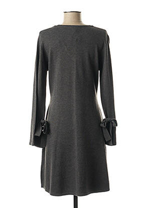 Robe courte manches longues manches longues gris MARBLE femme