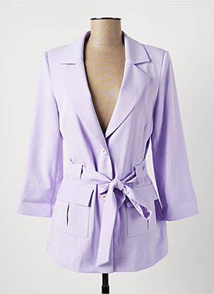Veste chic fermeture boutonnée sur le devant violet ESTEL COLLECTION femme