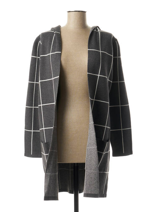 Gilet manches longues stretch gris MARBLE femme