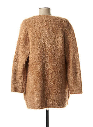 Gilet manches longues col rond marron MARBLE femme