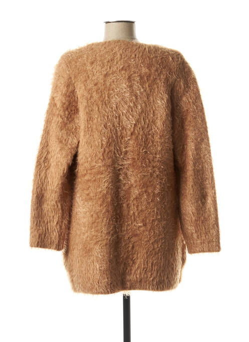 Gilet manches longues marron MARBLE pour femme