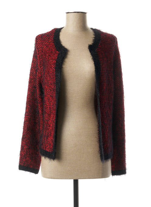 Gilet manches longues rouge MARBLE pour femme