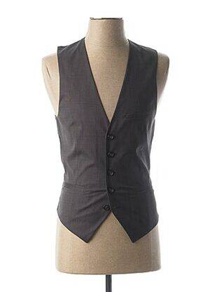 Gilet sans manche bi-matiére gris IKKS homme