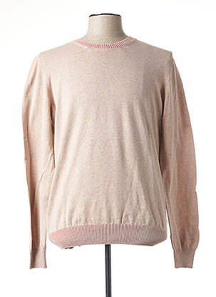Pull finition bords-côtes manches longues beige GRAN SASSO homme