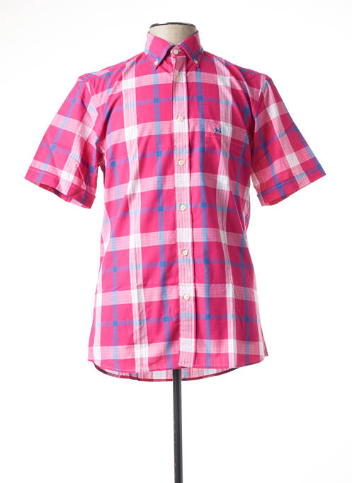 Chemise manches courtes coupe cintrée rose JEZEQUEL homme
