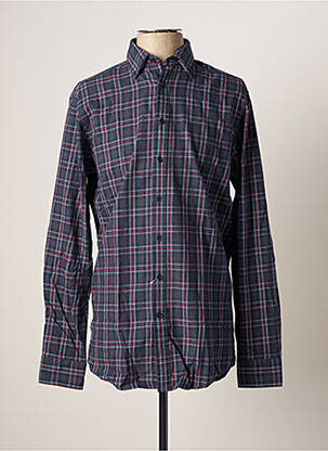 Chemise manches longues manches longues bleu SEIDEN STICKER homme