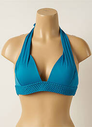 Haut de maillot de bain stretch haut triangles bleu IODUS femme