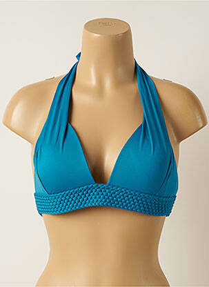 Haut de maillot de bain stretch haut triangles bleu IODUS femme