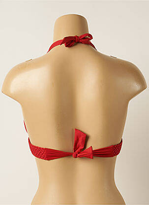 Haut de maillot de bain stretch haut soutien-gorge push-up rouge IODUS femme