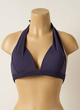 Haut de maillot de bain stretch haut soutien-gorge push-up violet IODUS femme