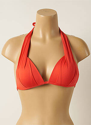 Haut de maillot de bain stretch haut triangles orange IODUS femme