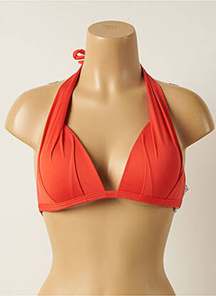 Haut de maillot de bain stretch haut triangles orange IODUS femme