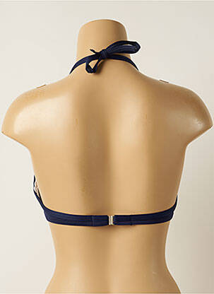 Haut de maillot de bain stretch haut soutien-gorge push-up bleu IODUS femme