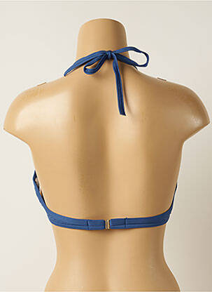 Haut de maillot de bain stretch haut soutien-gorge push-up bleu IODUS femme