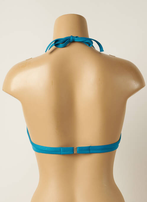 Haut de maillot de bain stretch haut soutien-gorge push-up bleu IODUS femme
