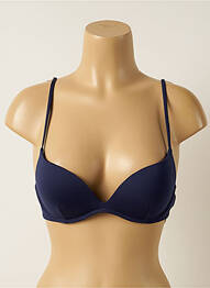 Haut de maillot de bain stretch haut soutien-gorge push-up bleu IODUS femme