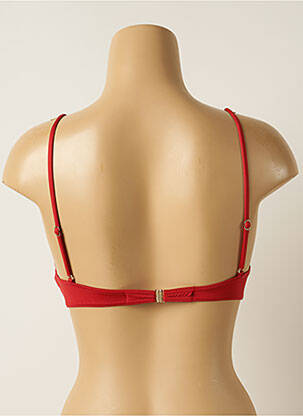 Haut de maillot de bain stretch haut soutien-gorge push-up rouge IODUS femme