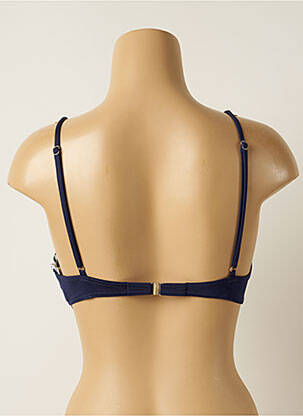Haut de maillot de bain stretch haut soutien-gorge push-up bleu IODUS femme