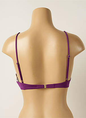Haut de maillot de bain stretch haut soutien-gorge push-up violet IODUS femme