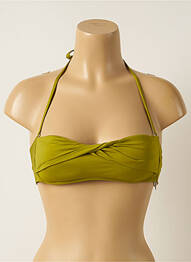 Haut de maillot de bain stretch haut soutien-gorge avec mousse de rembourrage amovible vert IODUS femme
