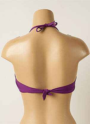 Haut de maillot de bain stretch haut soutien-gorge avec mousse de rembourrage amovible violet IODUS femme