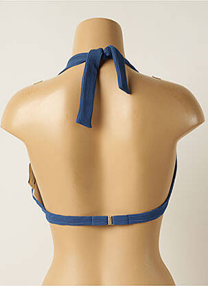 Haut de maillot de bain stretch haut soutien-gorge push-up bleu IODUS femme