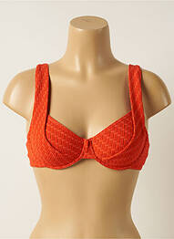 Haut de maillot de bain stretch haut soutien-gorge emboitant orange IODUS femme