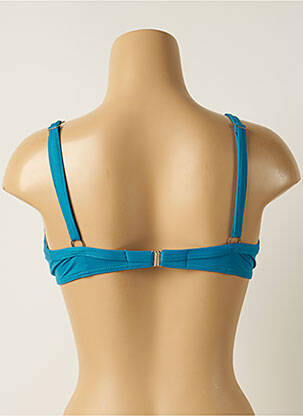 Haut de maillot de bain stretch haut soutien-gorge emboitant bleu IODUS femme