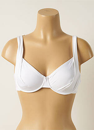 Haut de maillot de bain stretch haut soutien-gorge emboitant blanc IODUS femme