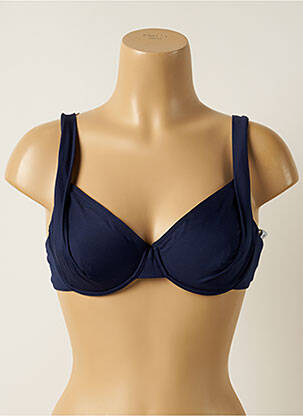 Haut de maillot de bain stretch haut soutien-gorge emboitant bleu IODUS femme
